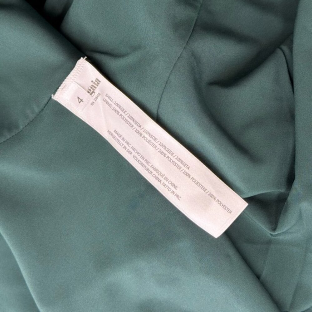 🆕 CULT GAIA 🧿 NWOT Aphea Silk Cut Out Backless Dress, Forest Green - Sz US 4 - Picture 16 of 17